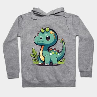 Adorable Brachiosaurus Delight: A Cute Dino for All Ages Hoodie